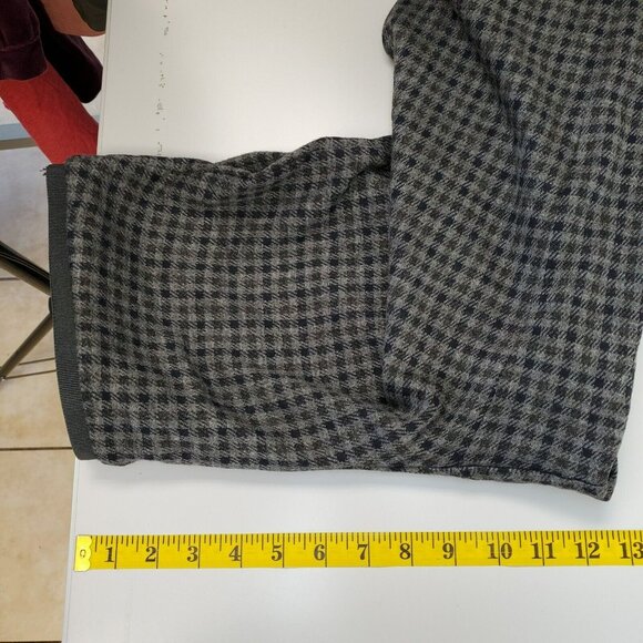 J. Jill Pants Womens Small Petite Ponte Full Leg Checked Pull On Stretch Mid - Picture 9 of 11